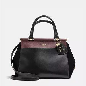 Coach Selena Gomez Black and Burgundy Women's Bag